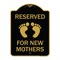 Signmission Pink Reserved Parking for New Mothers, Black & Gold Aluminum Sign, 18" x 24", BG-1824-23299 A-DES-BG-1824-23299 - alternate 1